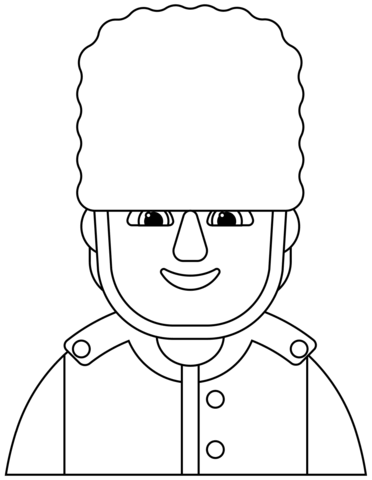 Man Guard Emoji Coloring Page